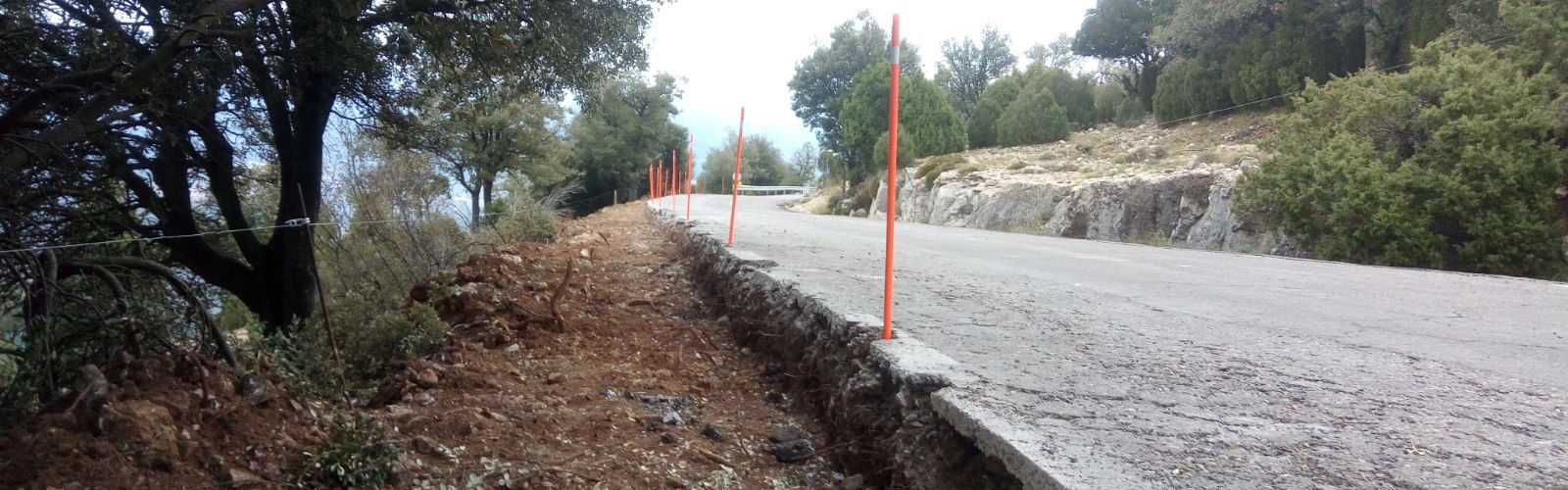La Diputación acomete el pésimo estado de la carretera de Vallibona