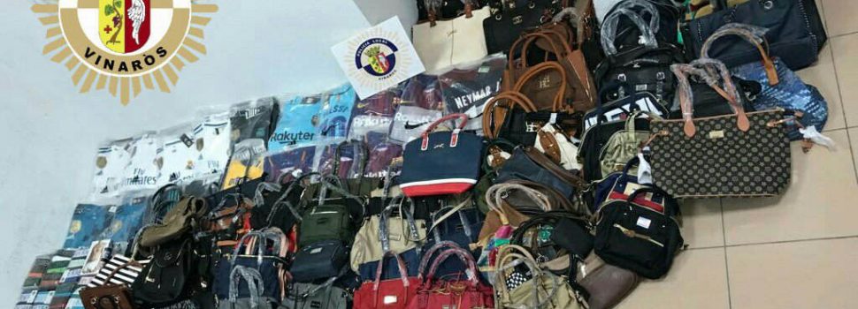La policia de Vinaròs intervé abundant material falsificat