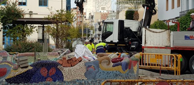 La plaça Jovellar segueix en obres