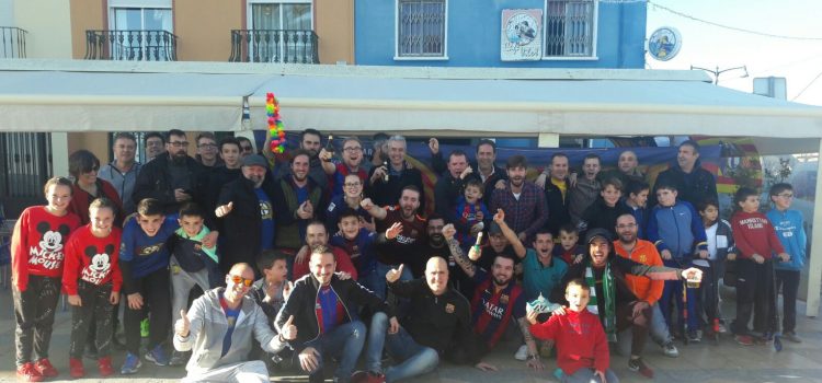 La Penya Addictes Barça celebra la victòria al Bernabeu
