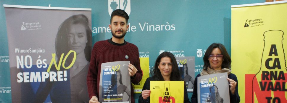 Campanya per a un consum d’alcohol responsable i contra l’assetjament sexista en Carnaval