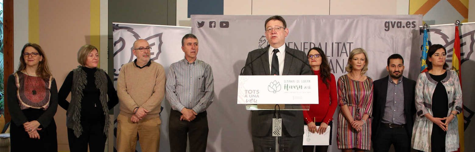 Puig anuncia en Benicarló  que el Consell reclamará una ‘reforma profunda’ de la Constitución