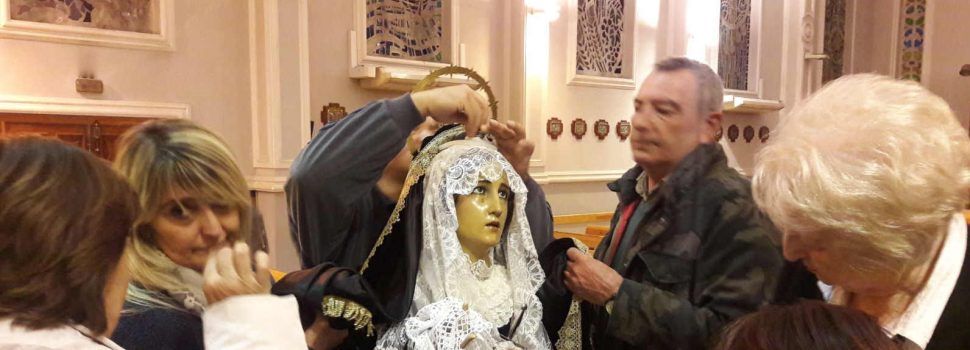 “La Dolorosa”, vestida per al tridu