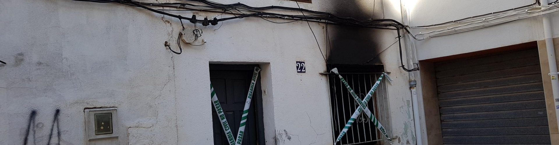 Incendio y detención del presunto autor