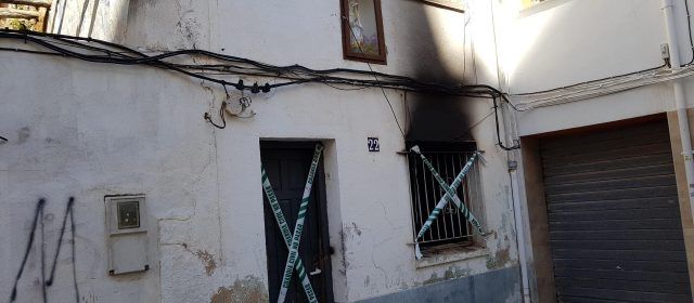 Incendio y detención del presunto autor
