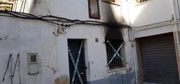 Incendio y detención del presunto autor