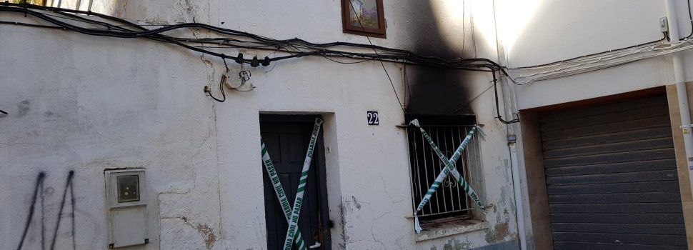 Incendio y detención del presunto autor