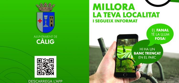 L’Ajuntament de Càlig implanta un nou servei de comunicació d’incidències a través d’APP mòbil
