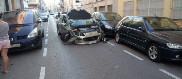Aparatos accident a la cruïlla de Sant Blai i Santa Teresa