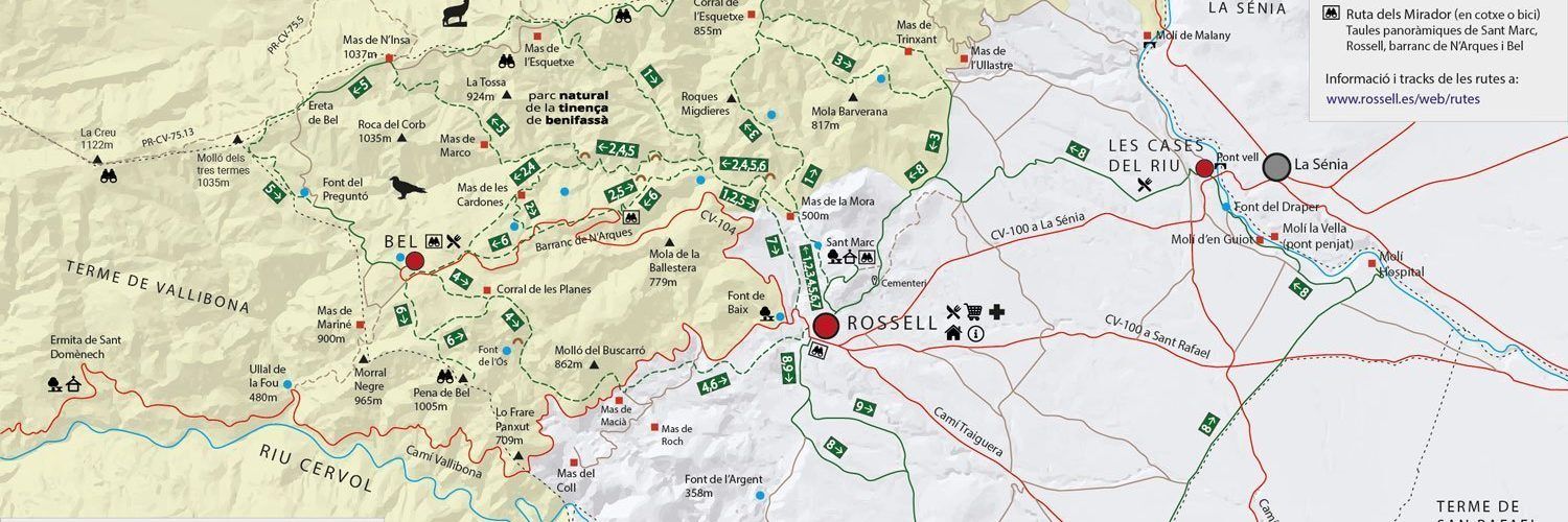 Nou mapa turístic de rutes pel terme de Rossell