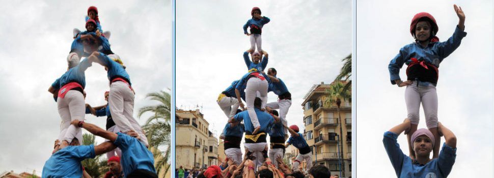 Castellers en la VI Diada Ebrenca a Sant Carles de la Ràpita