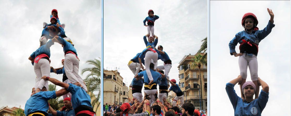 Castellers en la VI Diada Ebrenca a Sant Carles de la Ràpita