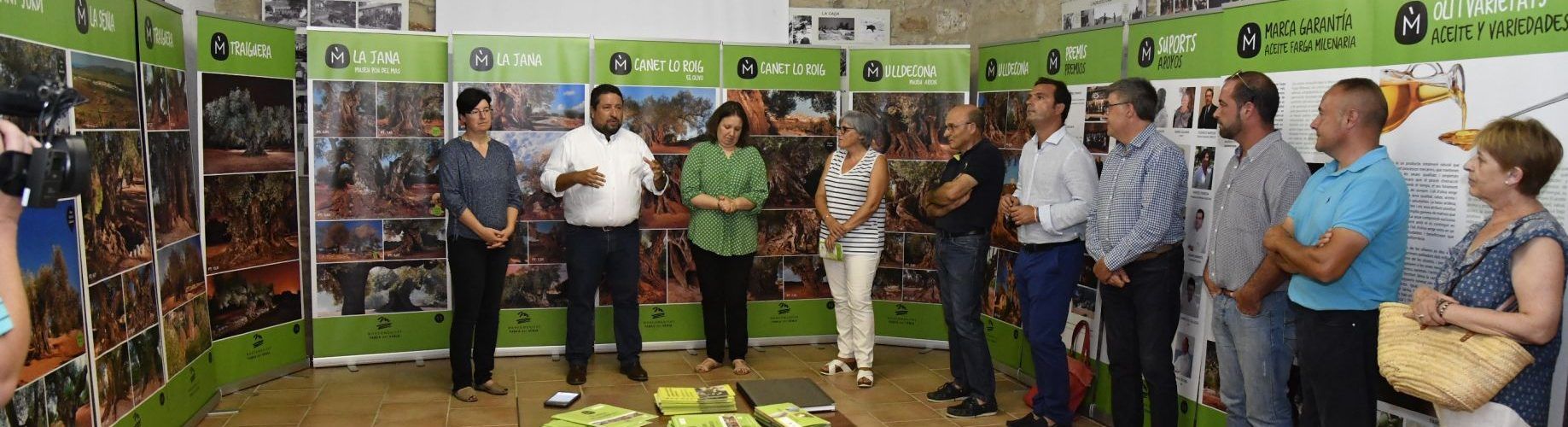 Moliner inaugura la exposición ‘Oliveres Milenàries’ de la Taula del Sénia en Castell de Cabres