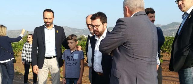 El vicepresident de la Generalitat, Pere Aragonès, visita Alcanar arran de l’episodi de pluges