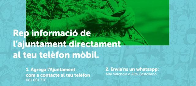 L’Ajuntament de Vinaròs també informarà a la ciutadania a través de Whatsapp