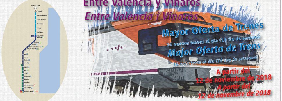 Renfe promociona l’ampliació de trens entre Vinaròs i Castelló