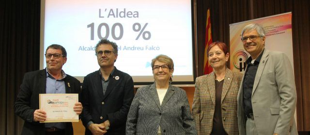 L’Ajuntament de l’Aldea ha rebut per tercer any el Segell INFOPARTICIPA
