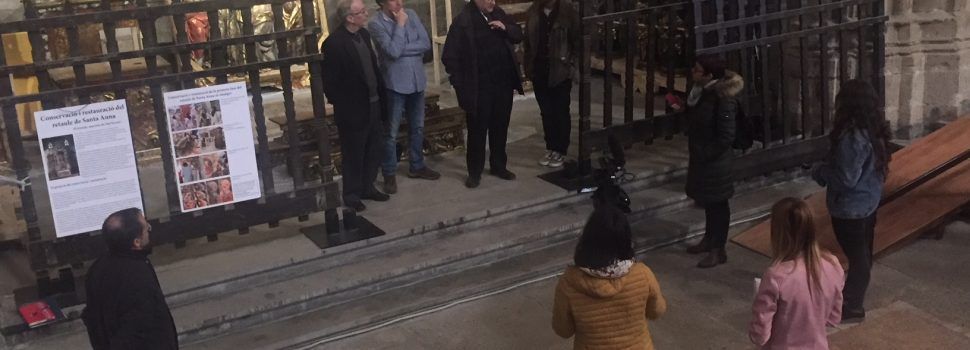 Restauració de les primeres peces del retaule barroc de Santa Anna de Tortosa