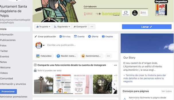 La web de l’Ajuntament de Sta. Magdalena supera els 5.800 usuaris en 2018