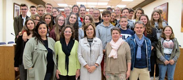 Visita dels alumnes de Normandia