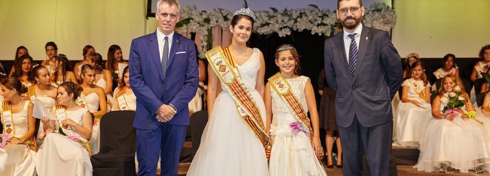 Uma Valldepérez i Anna Bonet, pubilla major i pubilla major infantil de les Festes Majors d’Amposta