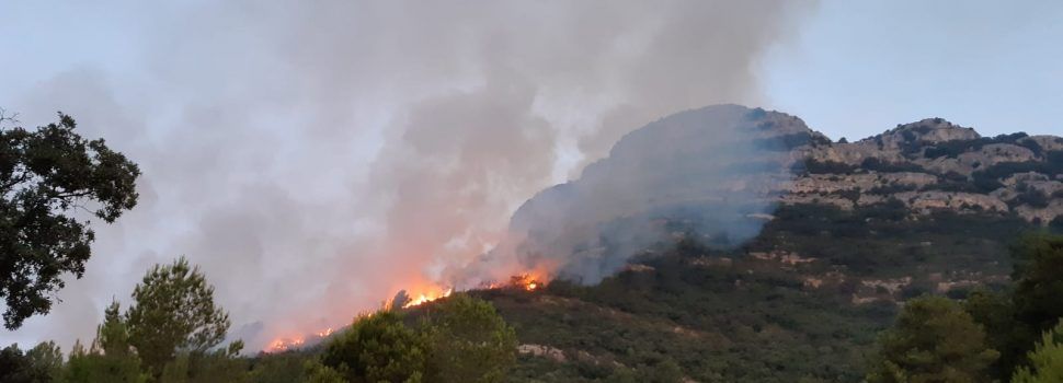 Controlat l’incendi forestal vora al camí Rossell-Vallibona