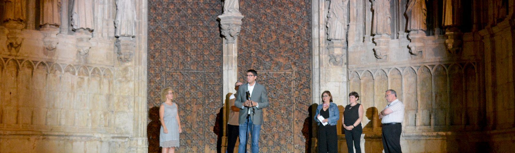 Morella presenta la restauració de la Porta dels Apòstols amb un vídeo mapping