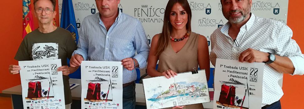 Peñíscola se prepara para acoger a más de 200 dibujantes y pintores en la I Trobada USK del Mediterráneo de este sábado