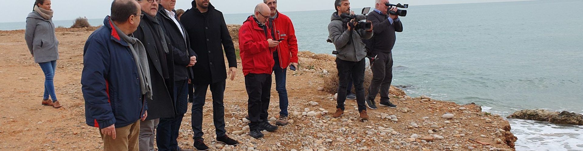 La visita del president Ximo Puig als danys de la costa de Vinaròs, en vídeos