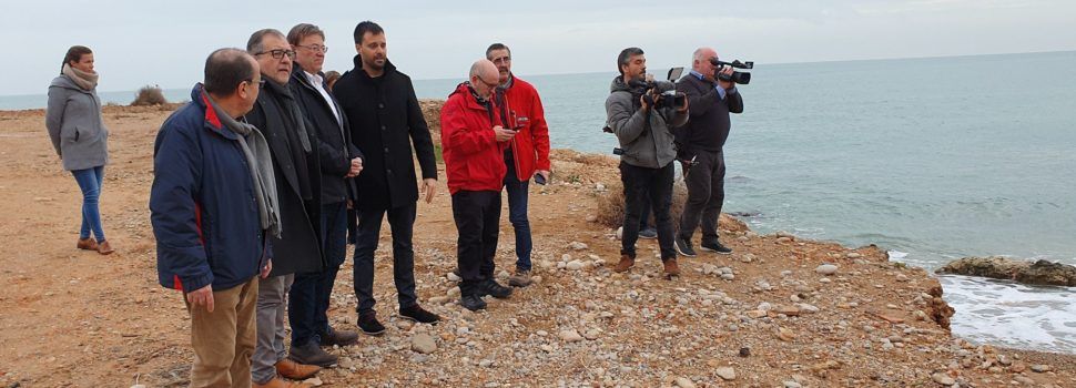 La visita del president Ximo Puig als danys de la costa de Vinaròs, en vídeos