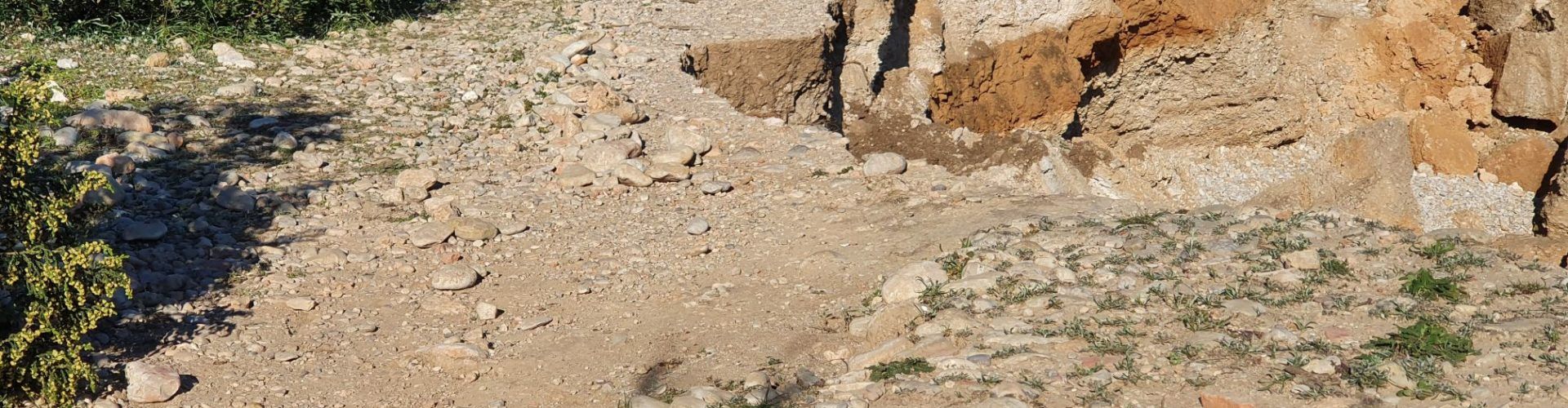 Els tècnics volen documentar el jaciment de Sòl de Riu de Vinaròs, en perill de sofrir nous despreniments