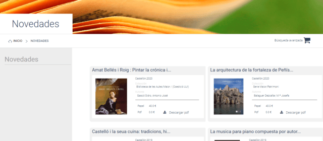 La Diputació universalitza el seu catàleg digital de publicacions i obri la seua descàrrega lliure en la xarxa