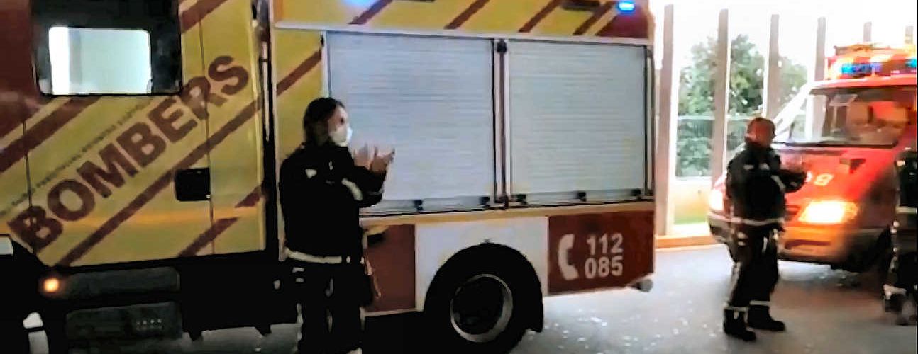 Vídeos del coronavirus a Vinaròs: aplaudiments dels bombers, “des de dins”