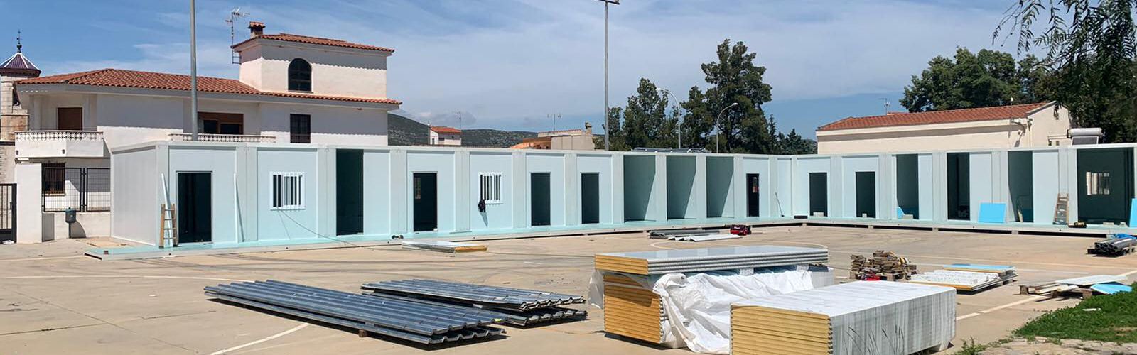 Avança el muntatge de les aules prefabricades del col·legi de S.Magdalena