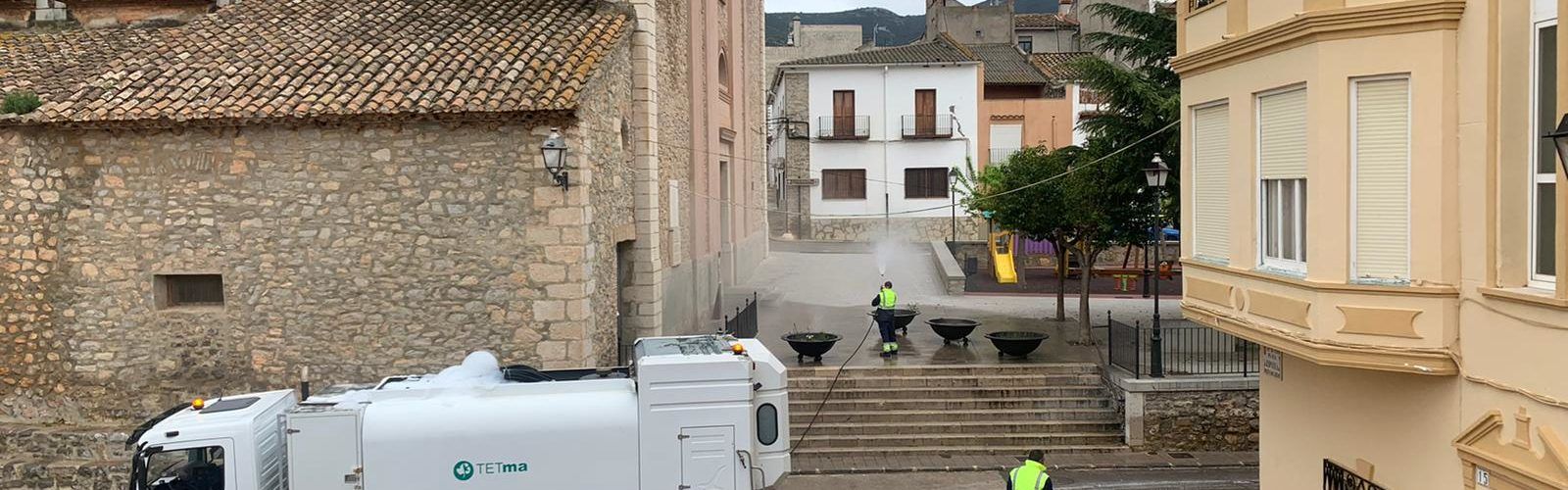 Santa Magdalena segueix amb la desinfecció i neteja viària en la seua lluita contra el Covid-19