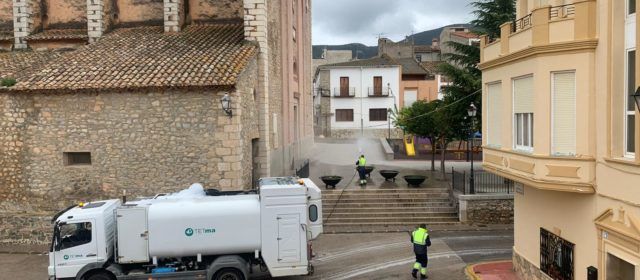 Santa Magdalena segueix amb la desinfecció i neteja viària en la seua lluita contra el Covid-19