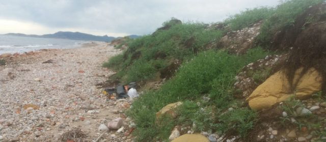 APNAL-Ecologistas en Acción denuncia que las dunas de la playa de Torrenostra se han regenerado con escombros y residuos
