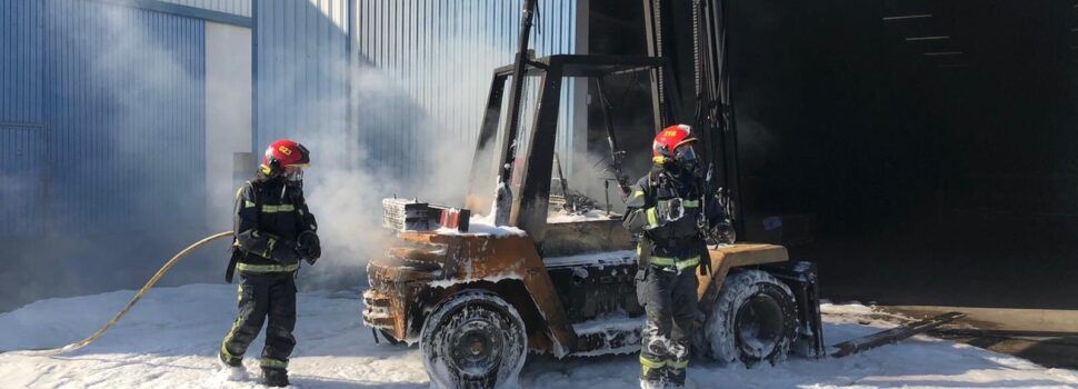 Incendio en una empresa de maderas de Càlig