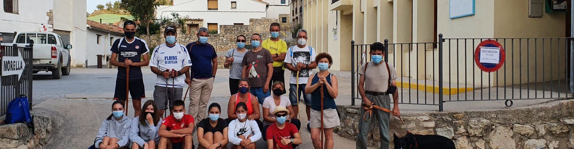 Vallibona pelegrina a Santa Àgueda, amb mascareta