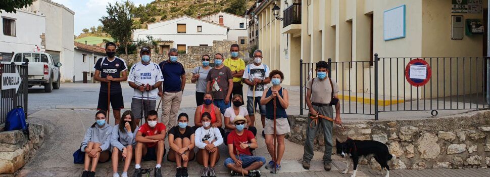 Vallibona pelegrina a Santa Àgueda, amb mascareta