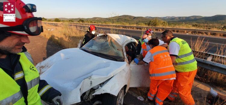 Accidente en la AP7, en el término de Benicarló