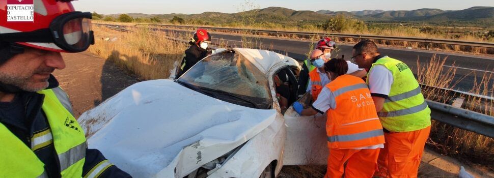 Accidente en la AP7, en el término de Benicarló