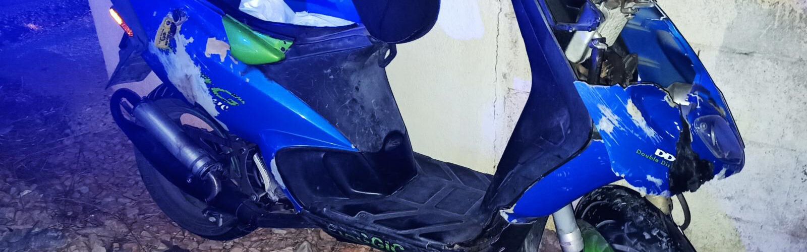 Accidente en la carretera vieja de Peñíscola a Benicarló, con un motorista herido grave