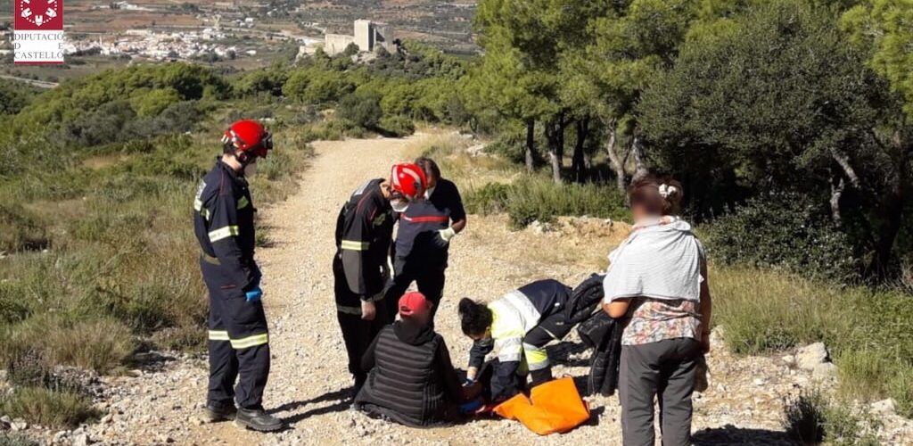 Rescate de una mujer lesionada en Santa Magdalena