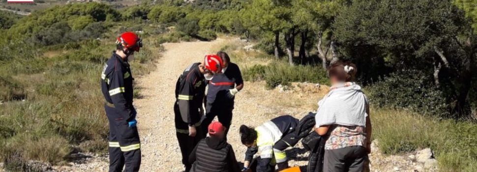 Rescate de una mujer lesionada en Santa Magdalena