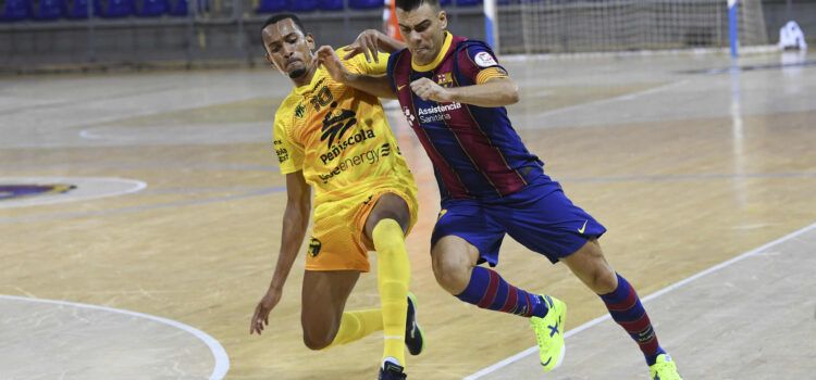 El Peñíscola Globeenergy asalta el Palau Blaugrana en su debut liguero (3-4)
