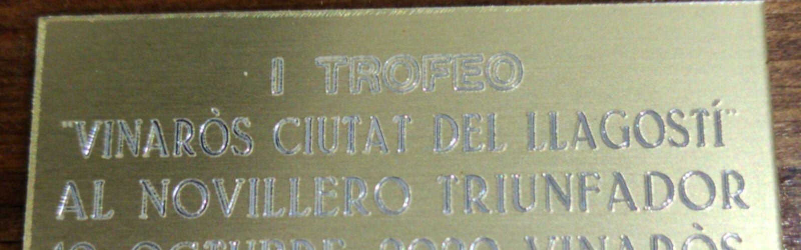 Primer trofeo “Vinaròs Ciutat del Llagostí” al novillero triunfador