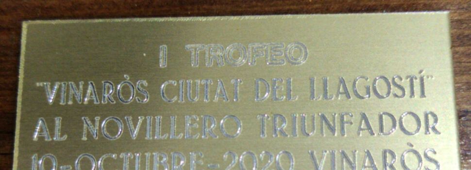 Primer trofeo “Vinaròs Ciutat del Llagostí” al novillero triunfador