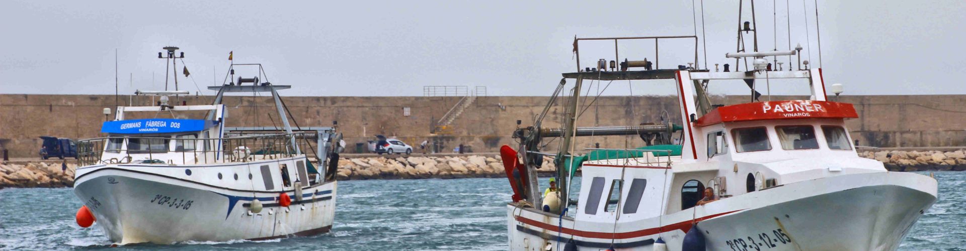 Ben Vist: Barques entrant al port de Vinaròs