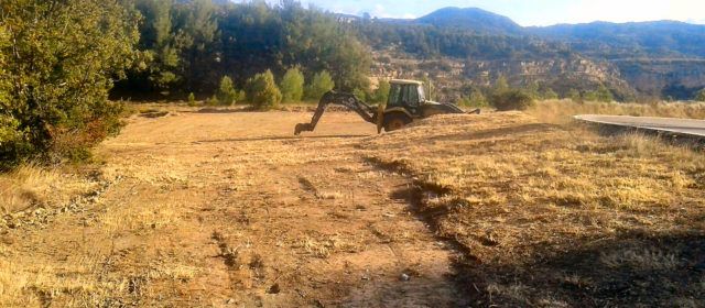Vallibona construeix una superfície per a helicòpters